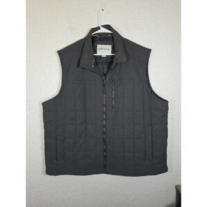 Orvis Vest Mens 2XL Gray Quilted Classic Collection Full Zip Outdoor Pockets